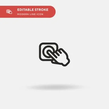 Fire Button Simple vector icon. Illustration symbol design template for web m Stockillustratie