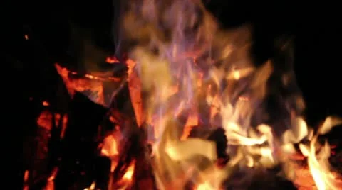 Fire camp Stock Footage 10748441