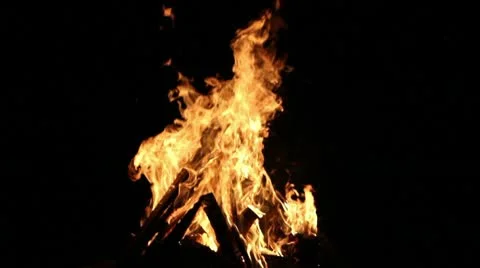 Fire camp Stock Footage 10748713