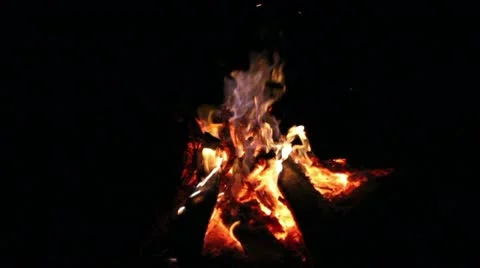 Fire camp Stock Footage 10749010