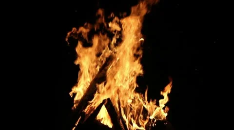 Fire camp Stock Footage 10749054