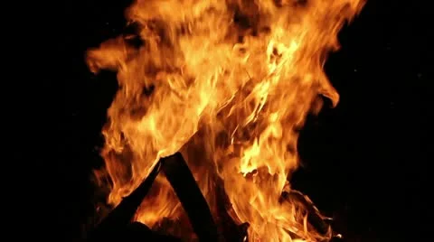 Fire camp Stock Footage 10749095