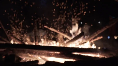 Fire Camp Stock Footage 127628359