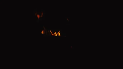 Fire in the campfire, fire in the blackness of the night Stock Footage 301818933