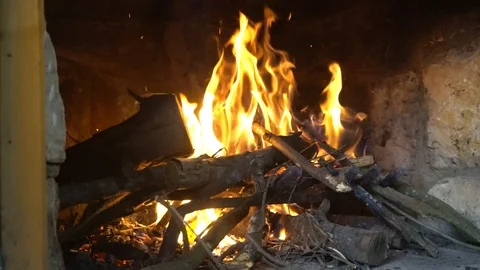 The fire in the campfire 库存影片 111011968