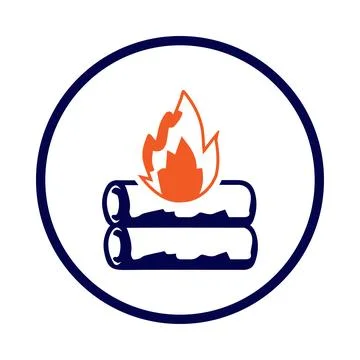 Fire, camping, fire place, fire camping icon Stock Illustration