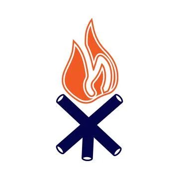 Fire, camping, fire place, fire camping icon Stock Illustration