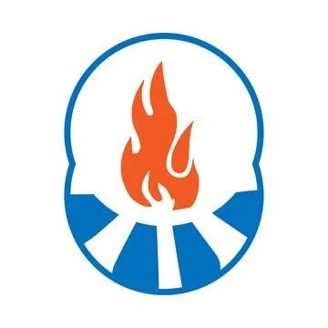 Fire, camping, fire place, fire camping icon Stock Illustration