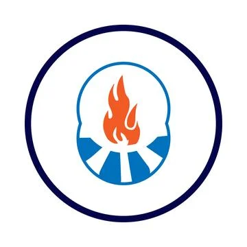 Fire, camping, fire place, fire camping icon Stock Illustration