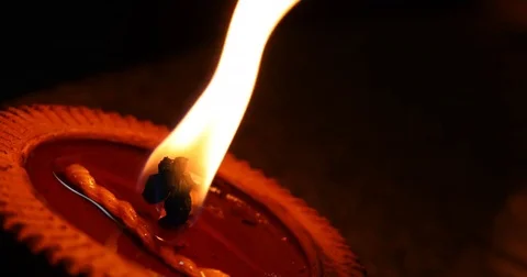 Fire of candle light Stock Footage 82393780