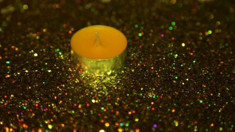 Fire candles against the shine Stock-Footage 83321554