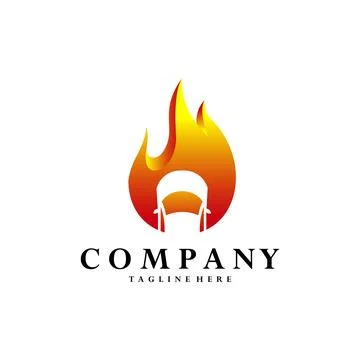Fire car logo design vector Stock Illustration