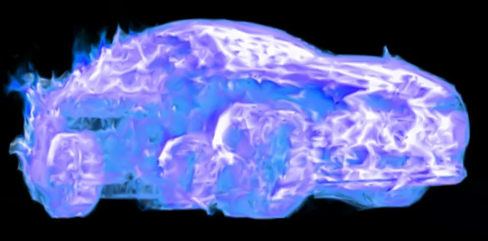 Fire car vector Stock Illustration