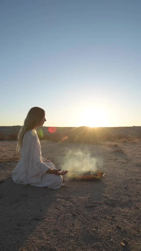 Fire Ceremony Ending Stock Footage 242182515