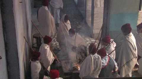 Fire ceremony Stockbeeldmateriaal 8658340