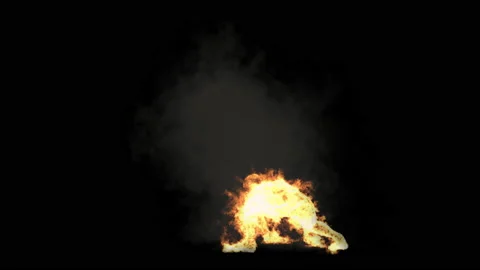 Fire Character, With Alpha matte. 库存影片 233362173