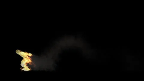 Fire Character, With Alpha matte. 库存影片 248460630