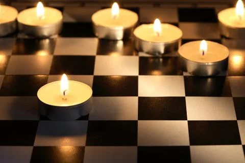 Fire chess game Stock Photos