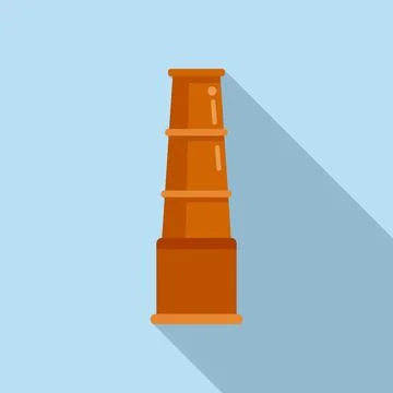 Fire chimney icon flat vector. Factory roof Stock Illustration