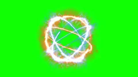 Fire Circle Flame Effect Green Screen Chroma Key Animation Video Stock Footage 322161358