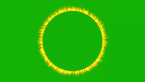 Fire circle green screen motion graphics Stock Footage 157617642