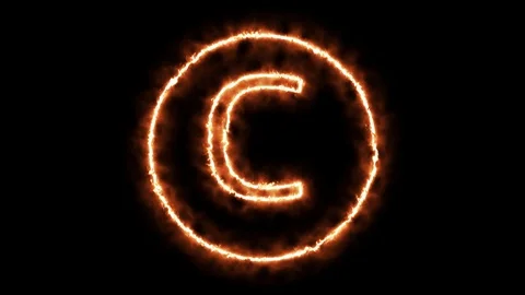 FIRE CIRCLE LETTER C Stock Footage 101280888