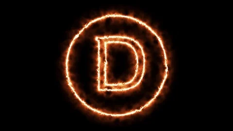FIRE CIRCLE LETTER D Stock Footage 101280912