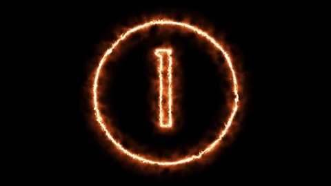 FIRE CIRCLE LETTER I Stock Footage 101280931