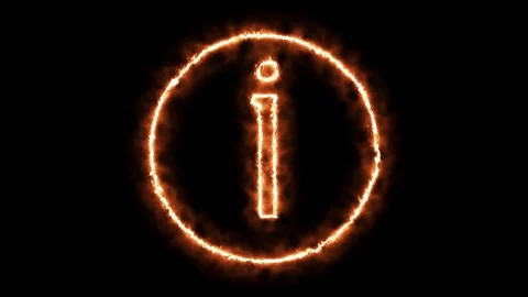 FIRE CIRCLE LETTER i Stock Footage 101280934