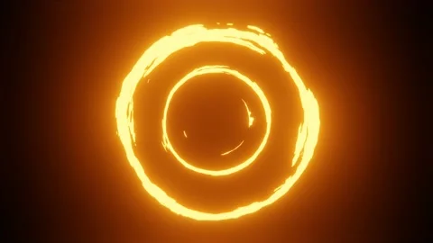 Fire circle loop in dark backgrouns image Stock Footage 191371017