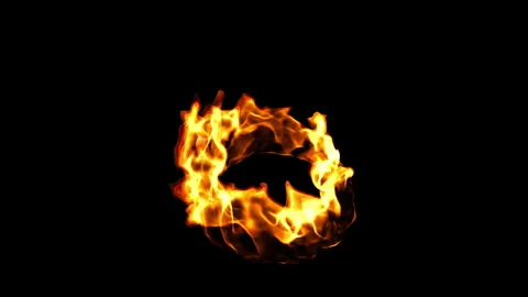 Fire circle loop effect Stock Footage 262287481