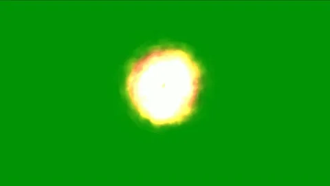 Fire circle motion graphics with green screen background Stock Footage 130184498