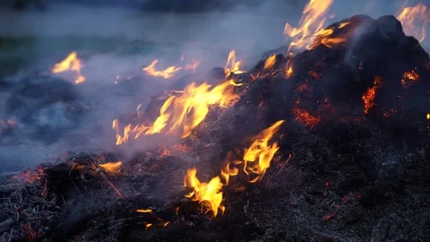 Fire in the city Stock Footage 106264562