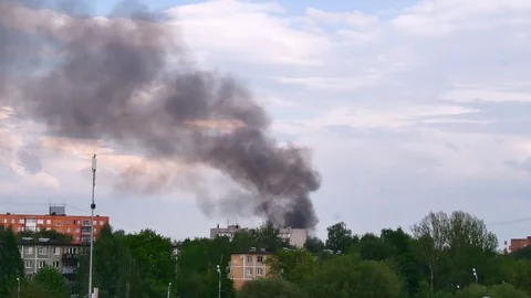 Fire in the city. Stock Footage 109388439