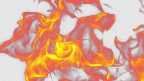 Fire Close-Up On Alpha Stock Footage 287219209