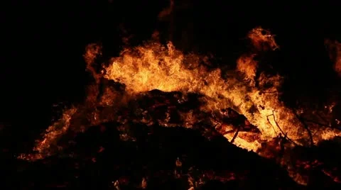 Fire Close Clip 04 Part 1 Stock Footage 11055979