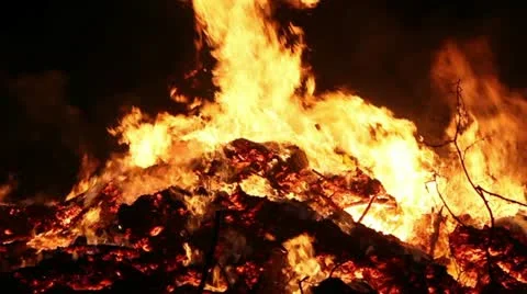 Fire Close Clip 05 Part 2 Video stock 11057342