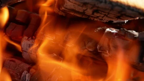 Fire Close up flame burn 4k Stock Footage 102719625