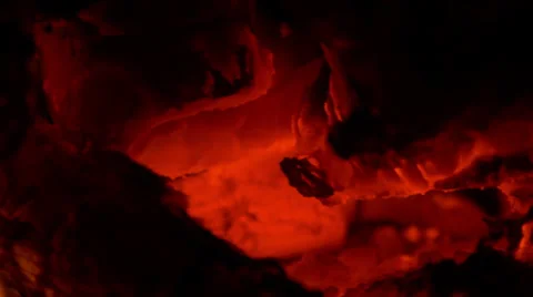 Fire close up pan right Stock Footage 24632783