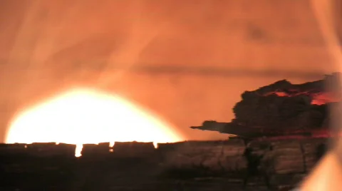 Fire close up side pan Stock Footage 271018