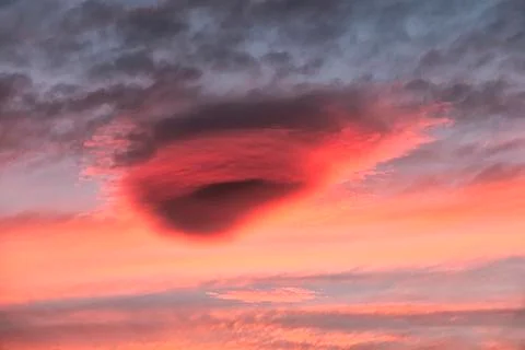 On Fire Clouds Stock Photos