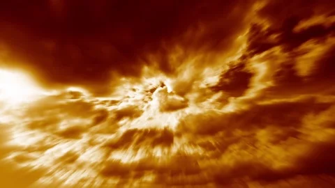 Fire Clouds Seamless Motion Background Stock Footage 74901498