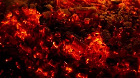 Fire coals burning hot coal fossil energy 4k HD 库存影片 334651887