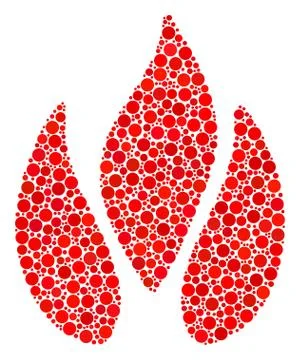 Fire Collage of Dots イラスト素材