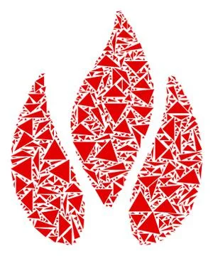 Fire Collage of Triangles 스톡 일러스트