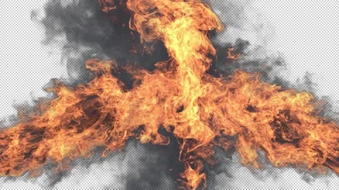 Fire Collision With Smoke Video stock 157374336