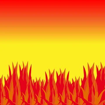 Fire on color background Stock Illustration