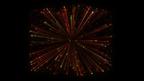 Fire Color Cubic Particle Trails Seamless Loop Vidéo 253304731