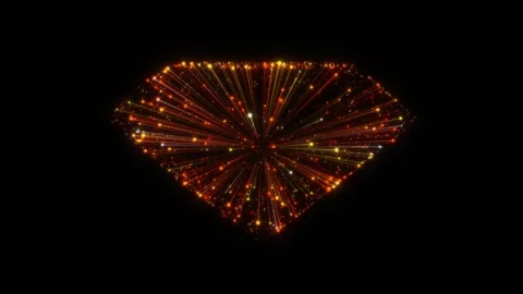 Fire Color Diamond Particle Trails Seamless Loop Vidéo 253304716