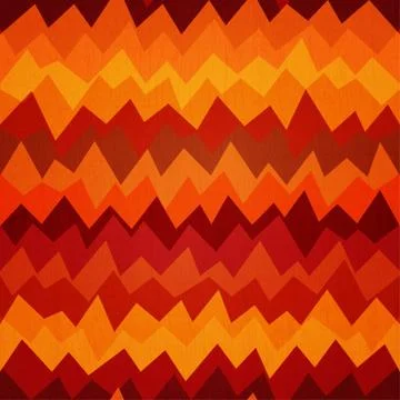 Fire colored zigzag seamless pattern Stock Illustration
